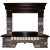 Каминокомплект InterFlame Экстер Rock Beige/Black (темный дуб)+Panoramic 25 в Владивостоке